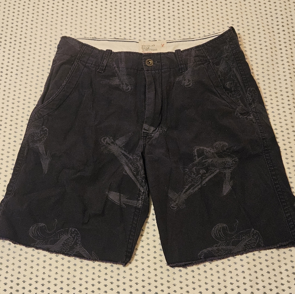 American Eagle Nautical Cutoff Shorts